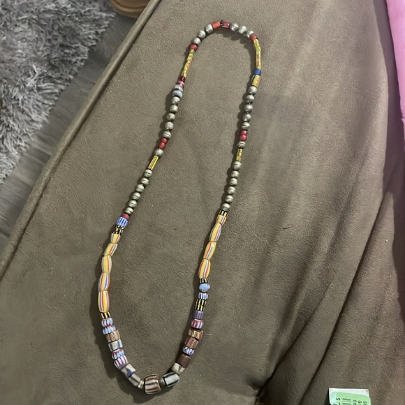 Antique Venetian Chevron Old African trade bead Necklace - Picture 8 of 8